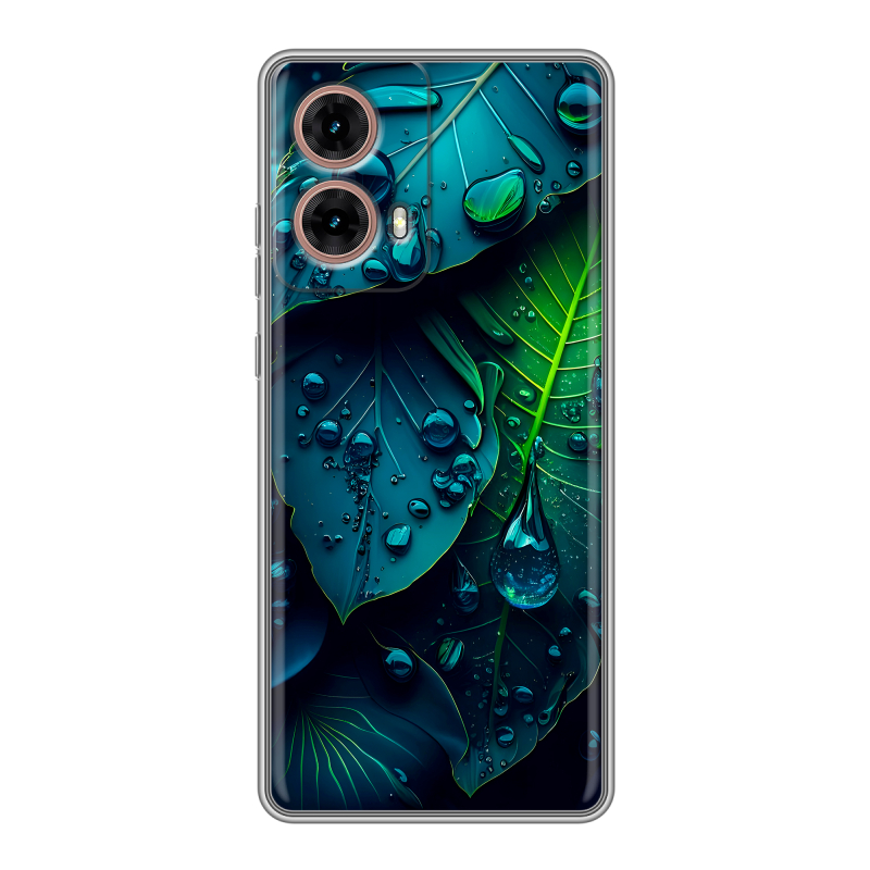 Силиконовый чехол на Motorola Moto G85 с принтом Листья Силиконовый чехол на Motorola Moto G85 с принтом Листья