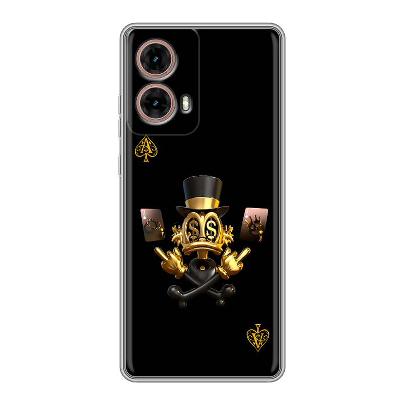 Силиконовый чехол на Motorola Moto G85 с принтом Золотой скрудж макдак Силиконовый чехол на Motorola Moto G85 с принтом Золотой скрудж макдак