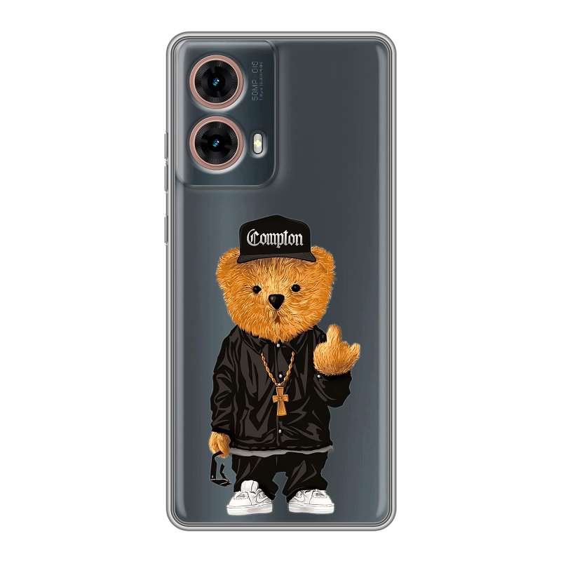 Силиконовый чехол на Motorola Moto G85 с принтом Плюшевый медведь Силиконовый чехол на Motorola Moto G85 с принтом Плюшевый медведь