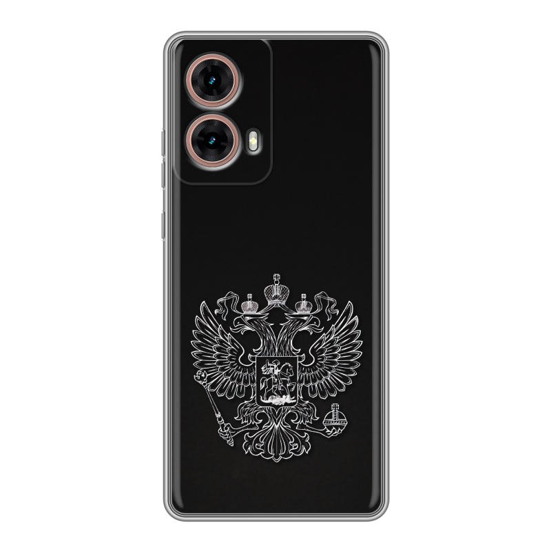 Силиконовый чехол на Motorola Moto G85 с принтом Герб России Силиконовый чехол на Motorola Moto G85 с принтом Герб России