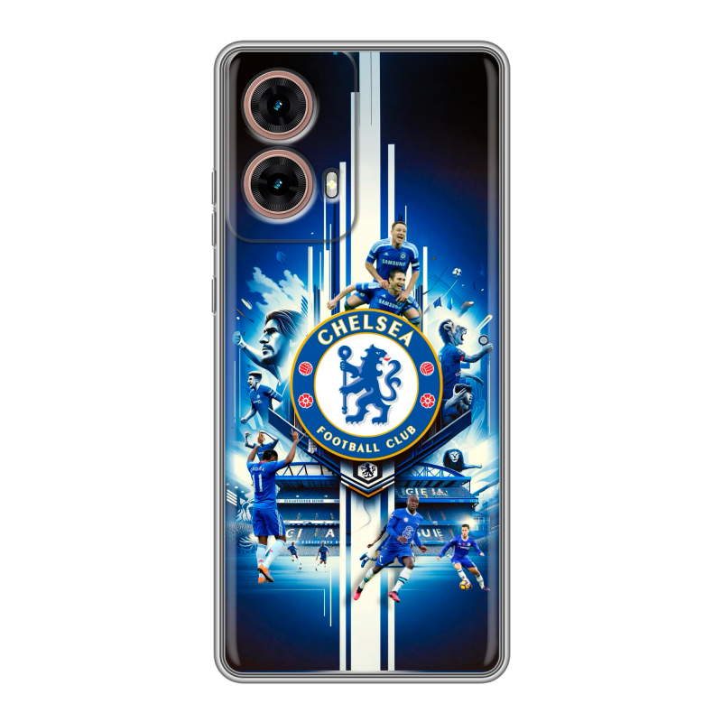 Силиконовый чехол на Motorola Moto G85 с принтом Chelsea Челси Силиконовый чехол на Motorola Moto G85 с принтом Chelsea Челси