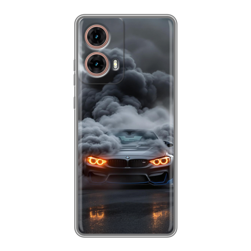 Силиконовый чехол на Motorola Moto G85 с принтом BMW БМВ Силиконовый чехол на Motorola Moto G85 с принтом BMW БМВ