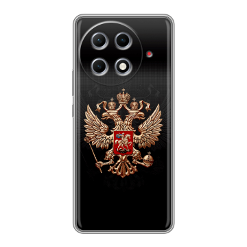 Силиконовый чехол на Tecno Camon 30S Pro с принтом Герб России