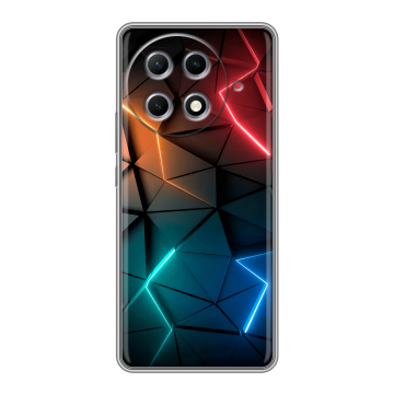 Силиконовый чехол на Tecno Camon 30S Pro с принтом Абстракция неон