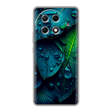 Силиконовый чехол на Tecno Camon 30S Pro с принтом Листья