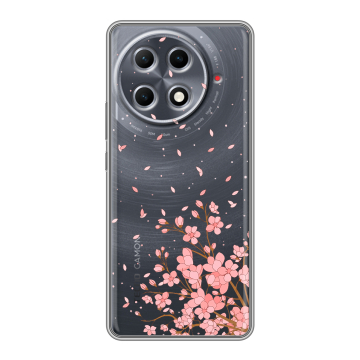Силиконовый чехол на Tecno Camon 30S Pro с принтом Ветка сакуры