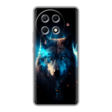 Силиконовый чехол на Tecno Camon 30S Pro с принтом Волк ночной Силиконовый чехол на Tecno Camon 30S Pro с принтом Волк ночной