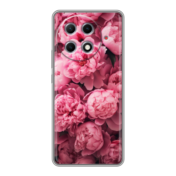 Силиконовый чехол на Tecno Camon 30S Pro с принтом цветы пионы
