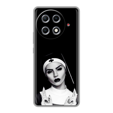 Силиконовый чехол на Tecno Camon 30S Pro с принтом монашка