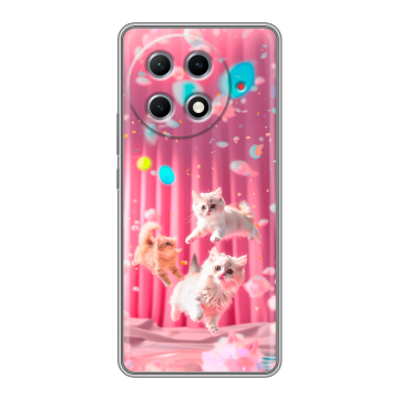 Силиконовый чехол на Tecno Camon 30S Pro с принтом милые котики Силиконовый чехол на Tecno Camon 30S Pro с принтом милые котики