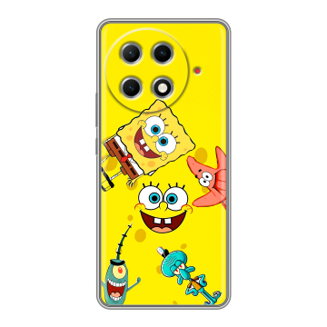 Силиконовый чехол на Tecno Camon 30S Pro с принтом Спанч боб Спанчбоб Силиконовый чехол на Tecno Camon 30S Pro с принтом Спанч боб Спанчбоб