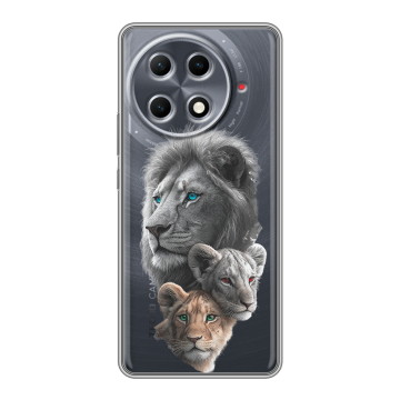 Силиконовый чехол на Tecno Camon 30S Pro с принтом Львы