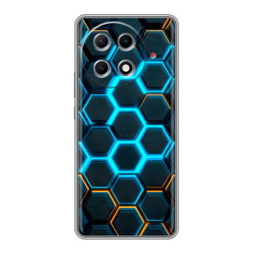 Силиконовый чехол на Tecno Camon 30S Pro с принтом Неоновые соты