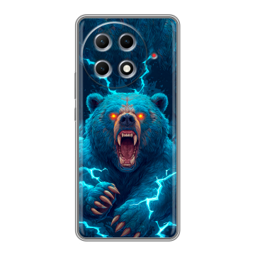Силиконовый чехол на Tecno Camon 30S Pro с принтом Медведь