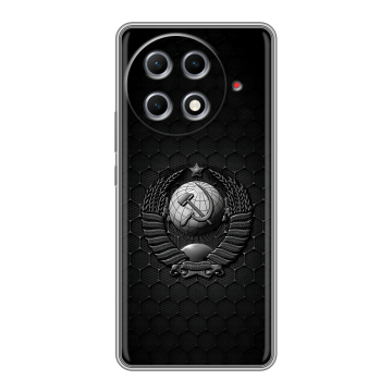 Силиконовый чехол на Tecno Camon 30S Pro с принтом Герб Флаг СССР Силиконовый чехол на Tecno Camon 30S Pro с принтом Герб Флаг СССР