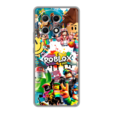 Силиконовый чехол на Tecno Camon 30S Pro с принтом Roblox Роблокс Силиконовый чехол на Tecno Camon 30S Pro с принтом Roblox Роблокс