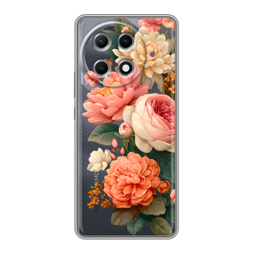 Силиконовый чехол на Tecno Camon 30S Pro с принтом цветы Силиконовый чехол на Tecno Camon 30S Pro с принтом цветы
