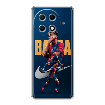 Силиконовый чехол на Tecno Camon 30S Pro с принтом Барселона Barca Yamal 