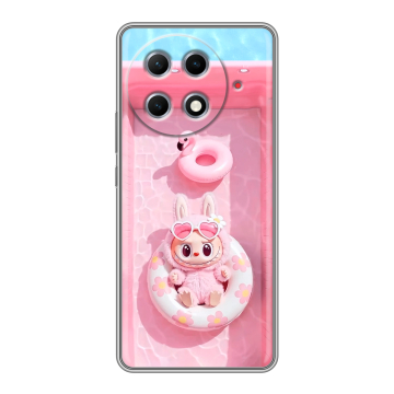 Силиконовый чехол на Tecno Camon 30S Pro с принтом Labubu Лабубу