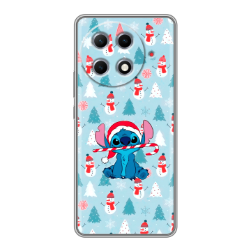 Силиконовый чехол на Tecno Camon 30S Pro с принтом Стич Новый год Силиконовый чехол на Tecno Camon 30S Pro с принтом Стич Новый год