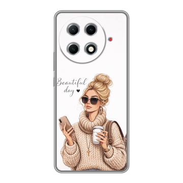 Силиконовый чехол на Tecno Camon 30S Pro с принтом женский