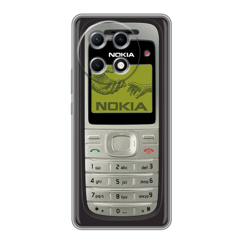 Силиконовый чехол на Tecno Camon 30S Pro с принтом Ретро Нокия Силиконовый чехол на Tecno Camon 30S Pro с принтом Ретро Нокия