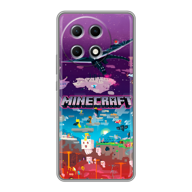 Силиконовый чехол на Tecno Camon 30S Pro с принтом Майнкрафт Minecraft Силиконовый чехол на Tecno Camon 30S Pro с принтом Майнкрафт Minecraft