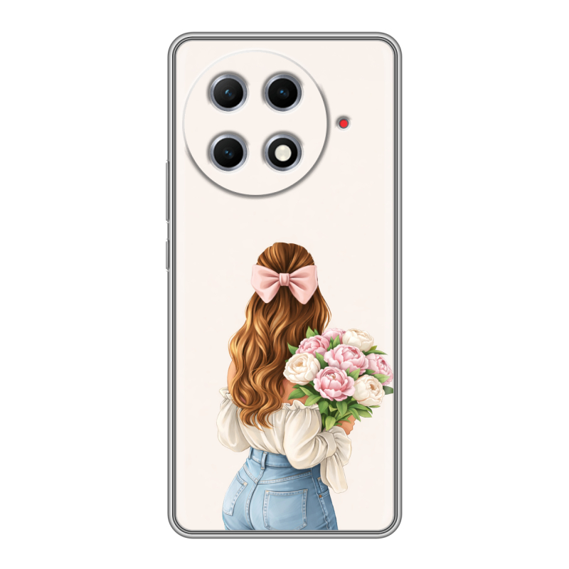 Силиконовый чехол на Tecno Camon 30S Pro с принтом женский Силиконовый чехол на Tecno Camon 30S Pro с принтом женский