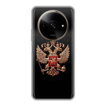 Силиконовый чехол на Poco C61 с принтом Герб России