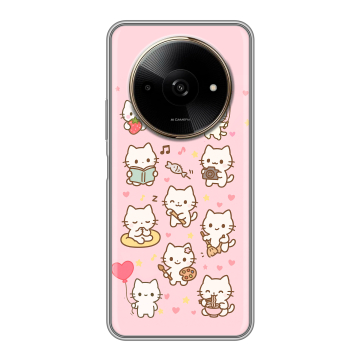 Силиконовый чехол на Poco C61 с принтом Hello Kitty Хелоу Кити