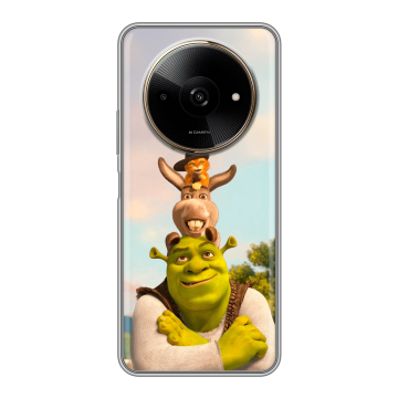 Силиконовый чехол на Poco C61 с принтом Шрек Shrek