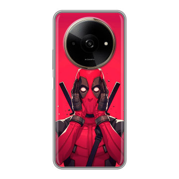 Силиконовый чехол на Poco C61 с принтом Дедпул Deadpool Силиконовый чехол на Poco C61 с принтом Дедпул Deadpool