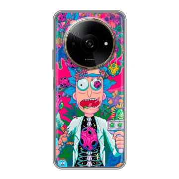 Силиконовый чехол на Poco C61 с принтом Рик и Морти Rick Morty