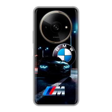 Силиконовый чехол на Poco C61 с принтом БМВ BMW Силиконовый чехол на Poco C61 с принтом БМВ BMW