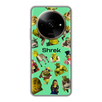 Силиконовый чехол на Poco C61 с принтом Шрек Shrek