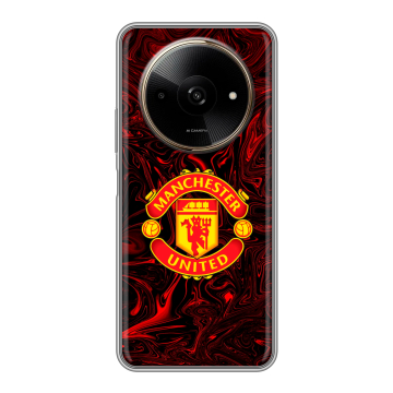 Силиконовый чехол на Poco C61 с принтом Manchester United Силиконовый чехол на Poco C61 с принтом Manchester United