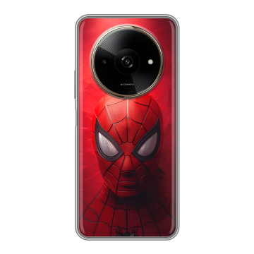 Силиконовый чехол на Poco C61 с принтом Spiderman Человек паук
