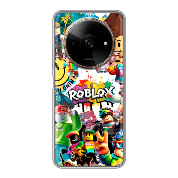 Силиконовый чехол на Poco C61 с принтом Roblox Роблокс Силиконовый чехол на Poco C61 с принтом Roblox Роблокс
