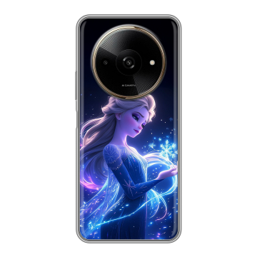 Силиконовый чехол на Poco C61 с принтом Холодное сердце Frozen