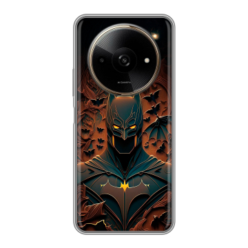 Силиконовый чехол на Poco C61 с принтом Batman Бэтмен Силиконовый чехол на Poco C61 с принтом Batman Бэтмен