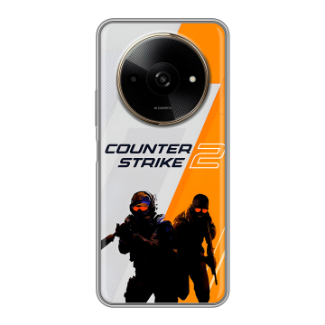 Силиконовый чехол на Poco C61 с принтом Counter Strike
