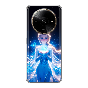 Силиконовый чехол на Poco C61 с принтом Холодное сердце Frozen