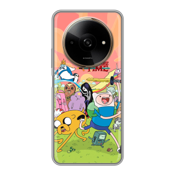 Силиконовый чехол на Poco C61 с принтом Adventure time Время приключений Силиконовый чехол на Poco C61 с принтом Adventure time Время приключений