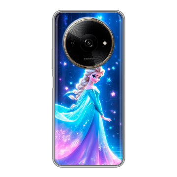 Силиконовый чехол на Poco C61 с принтом Холодное сердце Frozen
