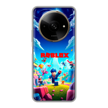 Силиконовый чехол на Poco C61 с принтом Roblox Роблокс Силиконовый чехол на Poco C61 с принтом Roblox Роблокс