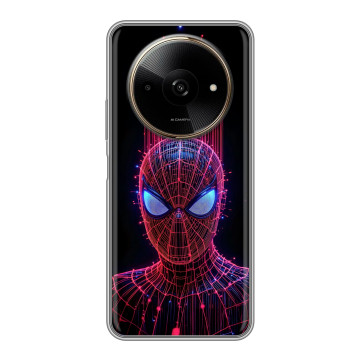 Силиконовый чехол на Poco C61 с принтом Spiderman Человек паук