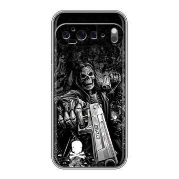 Силиконовый чехол на Google Pixel 9 Pro XL с принтом Скелет