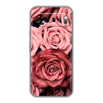 Силиконовый чехол на Google Pixel 9 Pro XL с принтом Цветы розы