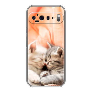 Силиконовый чехол на Google Pixel 9 Pro XL с принтом Котята