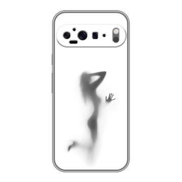 Силиконовый чехол на Google Pixel 9 Pro XL с принтом Силуэт